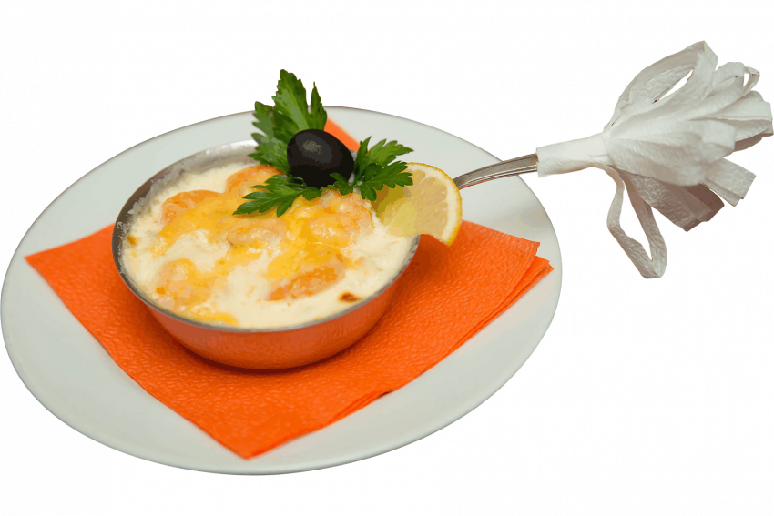 Жульен из красной рыбы