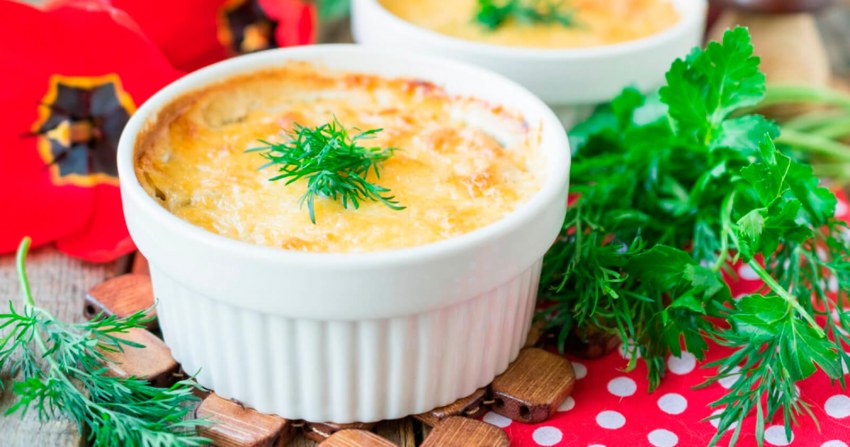 Жульен с креветками