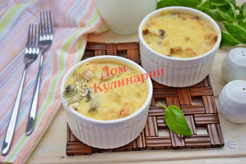 Жульен куриный с грибами