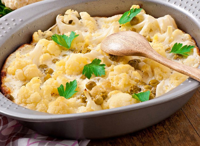 Цветная капуста с яйцом и сыром