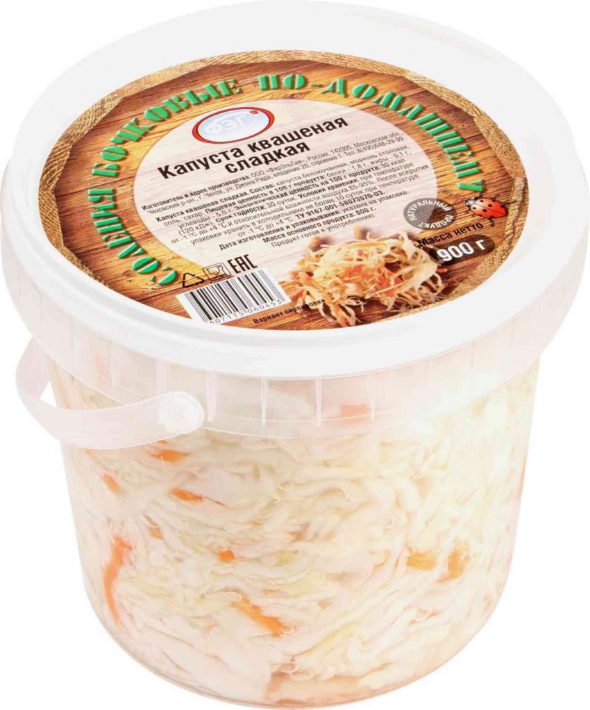 Капуста ФДС квашеная шинкованная с хреном 450г