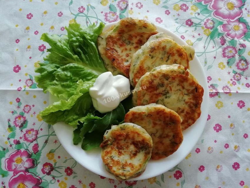 Жареные кабачки в кляре с чесноком и майонезом