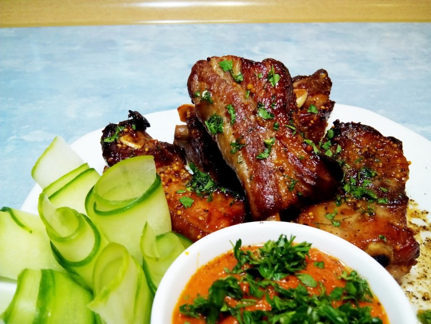 Ребра BBQ В духовке