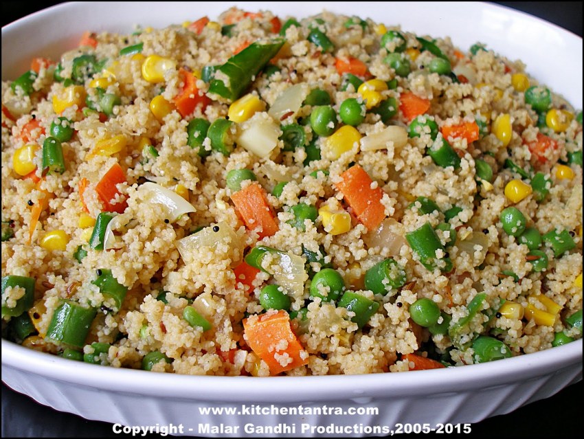 Крупа пшеничная кускус с овощами