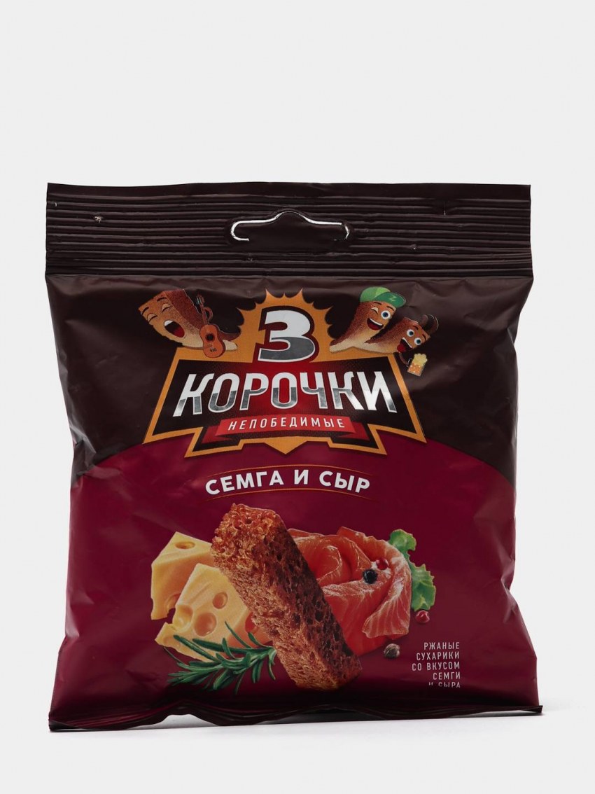 Сухарики с семгой