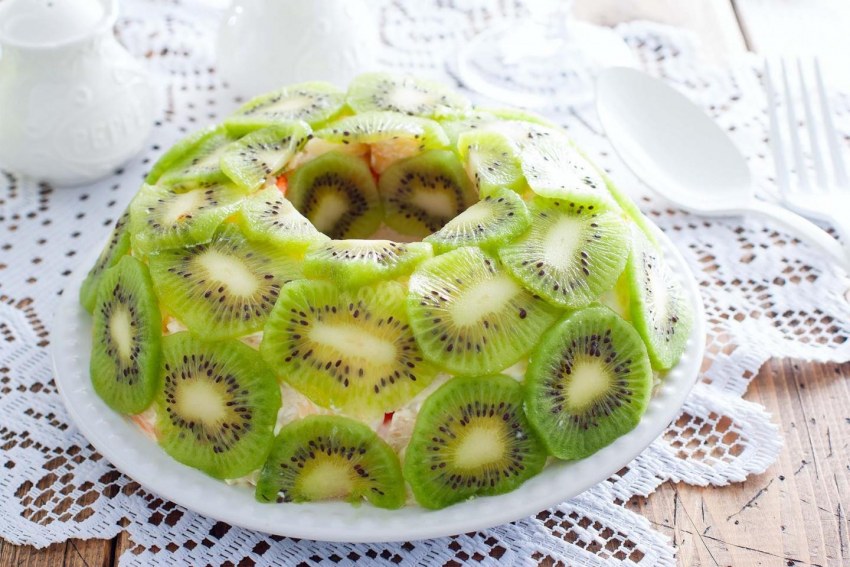 Салат из киви малахитовый браслет