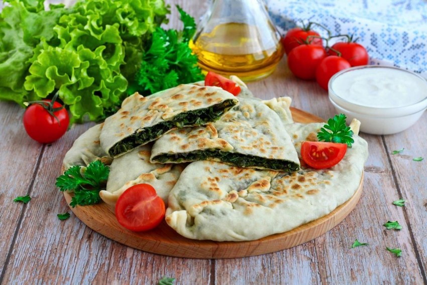 Гёзлеме с картофелем и грибами