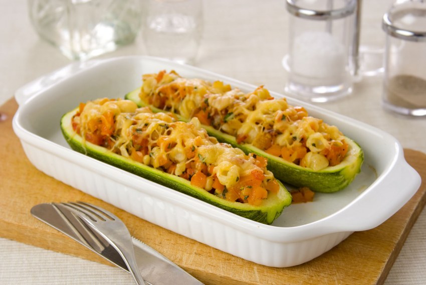 Заченые цукини с курицей
