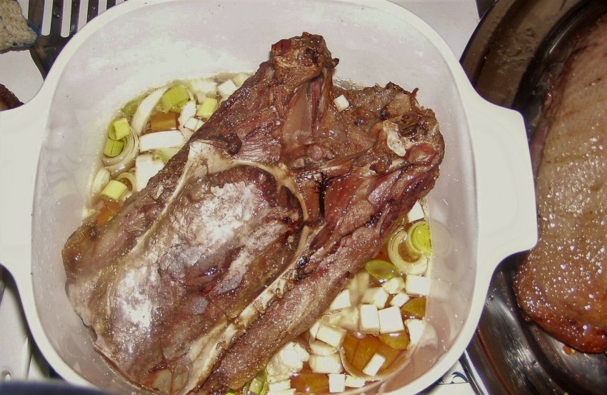 Запеченная грудка гуся