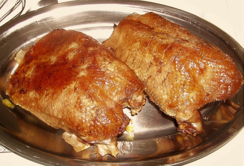 Запеченная грудка гуся