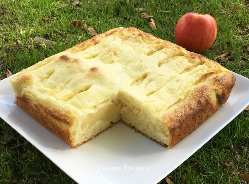 Песочный пирог с яблоками