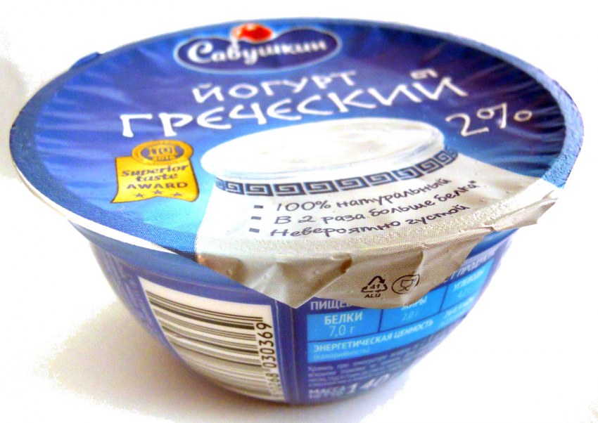 Йогурт греческий ТЕОS П/ст 140г 2% вишня