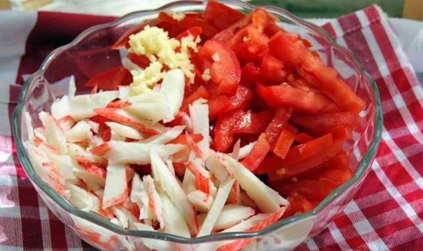 Салат с крабовым мясом Юлия Высоцкая