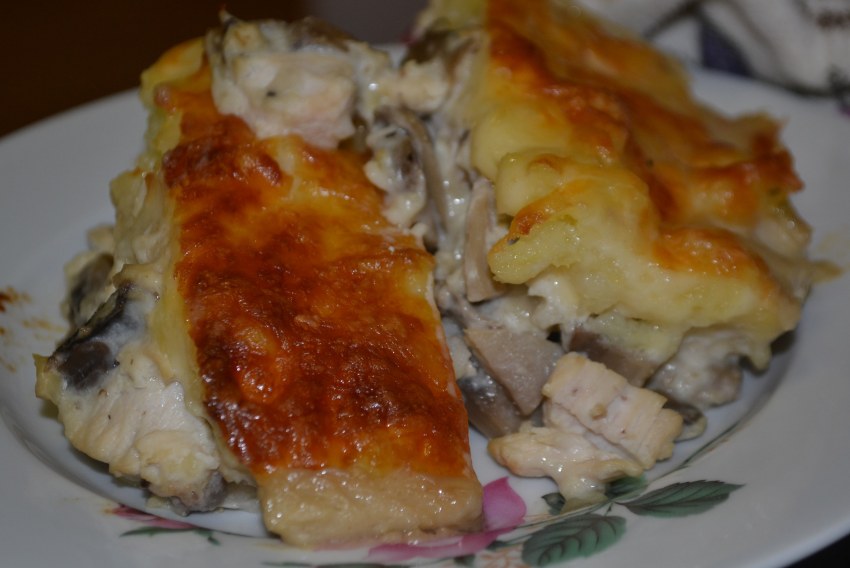 Куриное филе в картофельной шубке