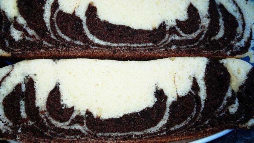 Зебра торт на молоке классический