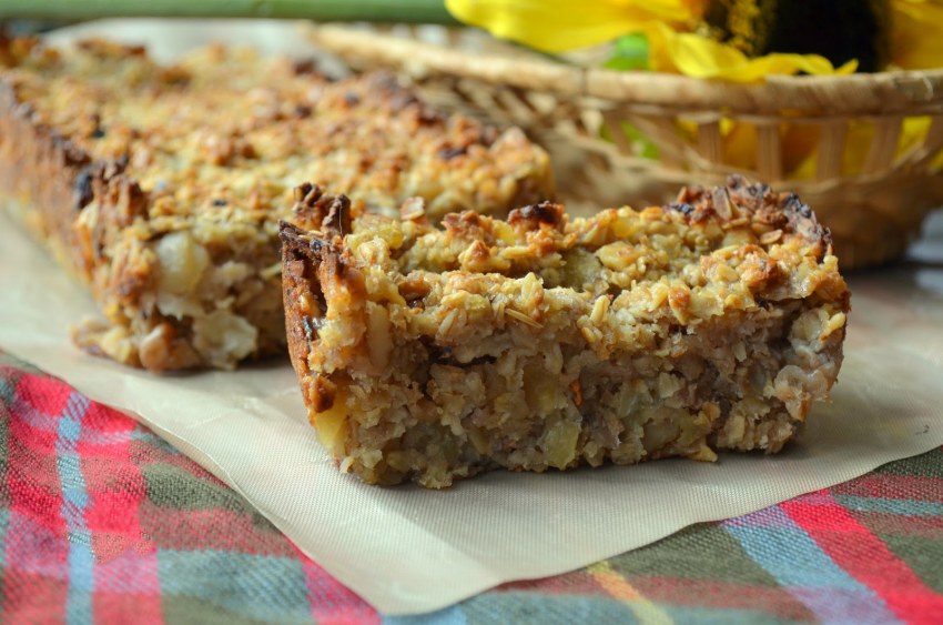 Овсяный пирог с яблоками