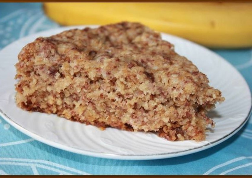 Овсяный пирог с орехами
