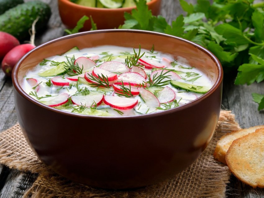 Русская кухня окрошка