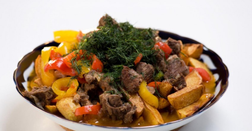 Шашлык с картошкой фри