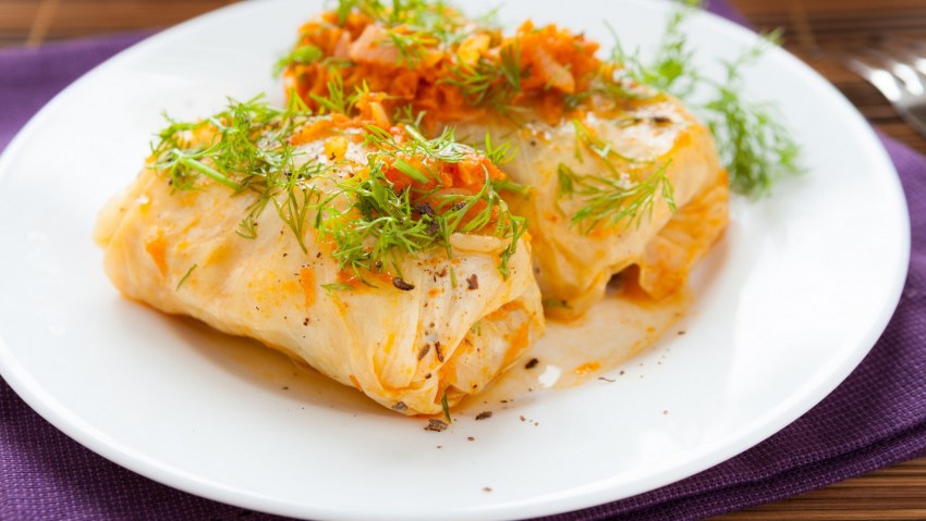 Голубцы с пшеном и мясом