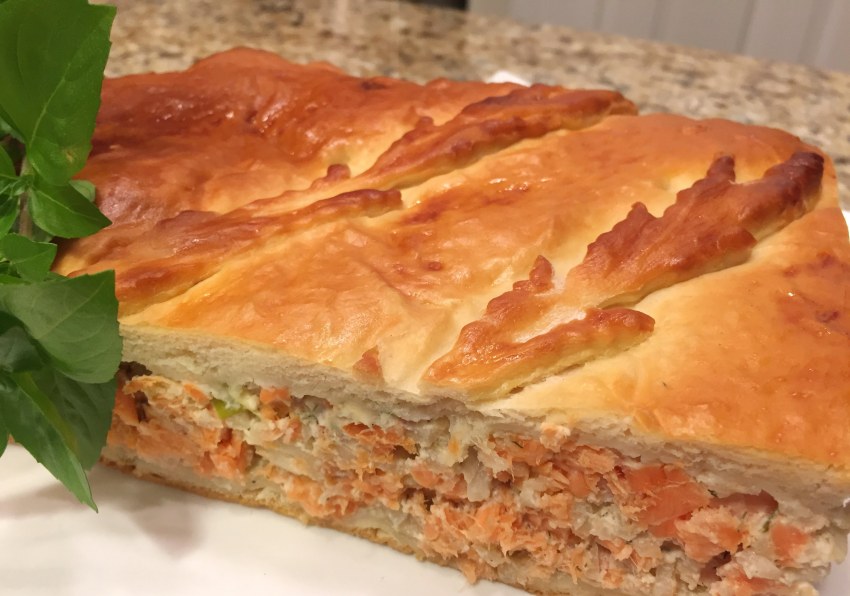 Кулебяка с минтаем