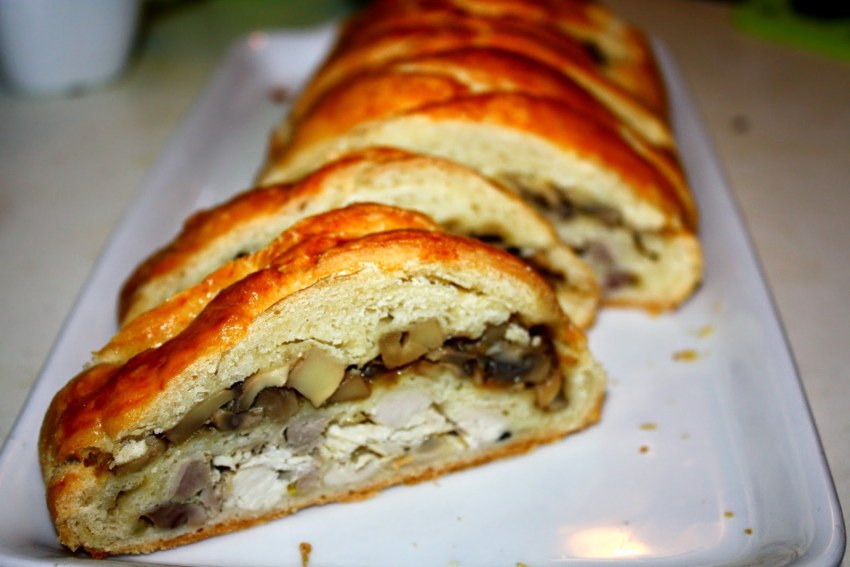 Красивый пирог с мясом