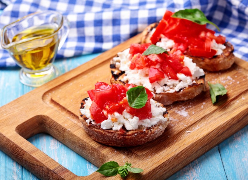 Брускетта с мясом PNG
