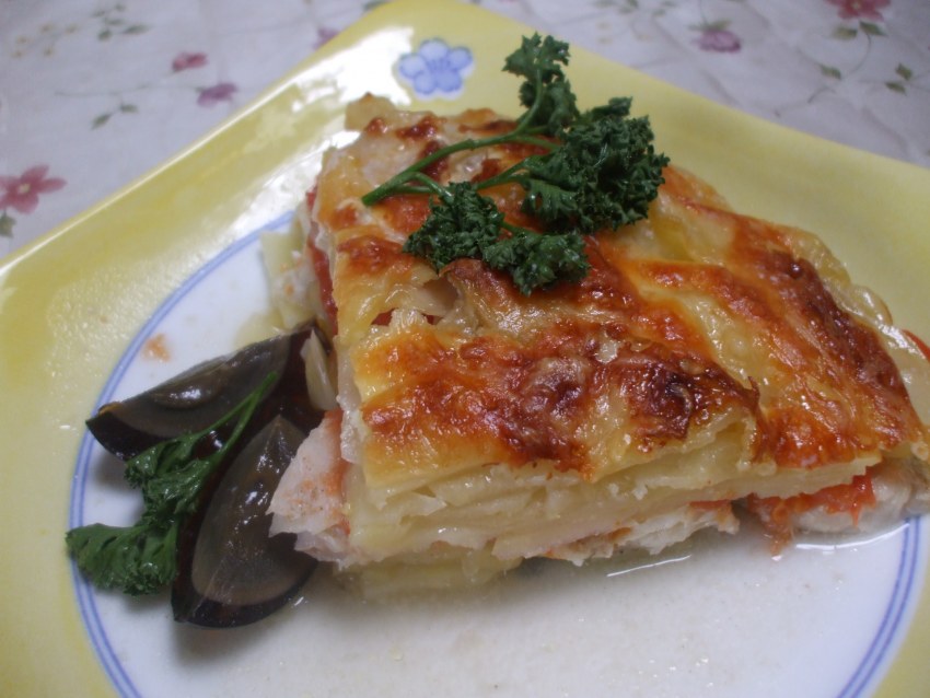 Рыба запеченная с картофелем
