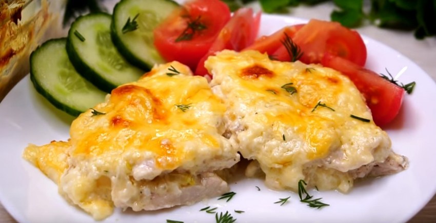 Курица под сыром