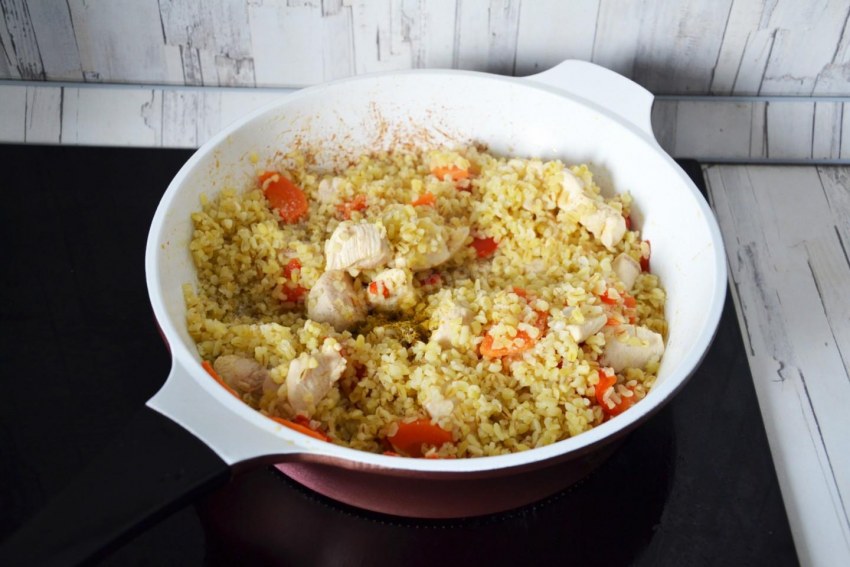 Булгур плов с курицей