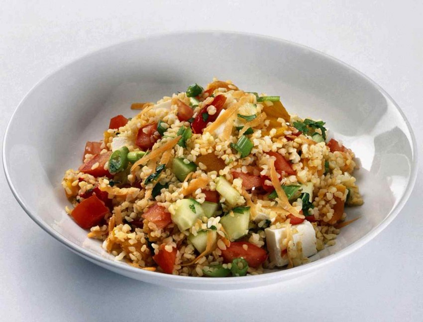 Булгур с курицей и овощами
