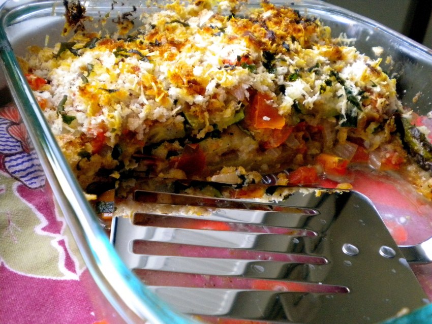 Запеканка из баклажанов с курицей