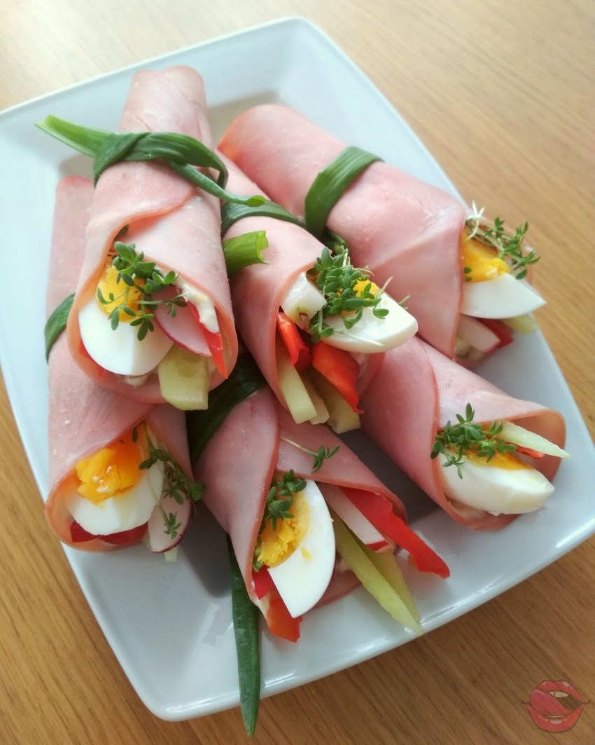 Розочка из колбасы