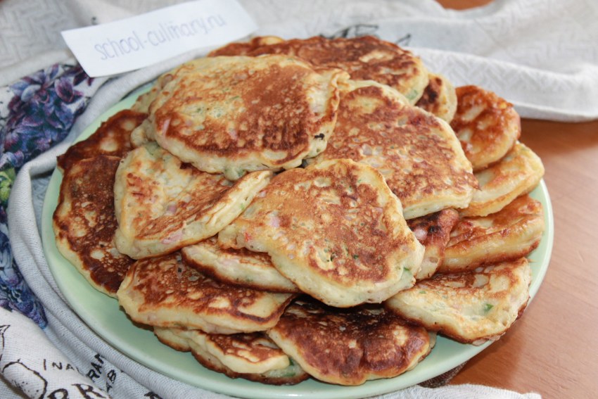 Оладьи из кабачков и картофеля