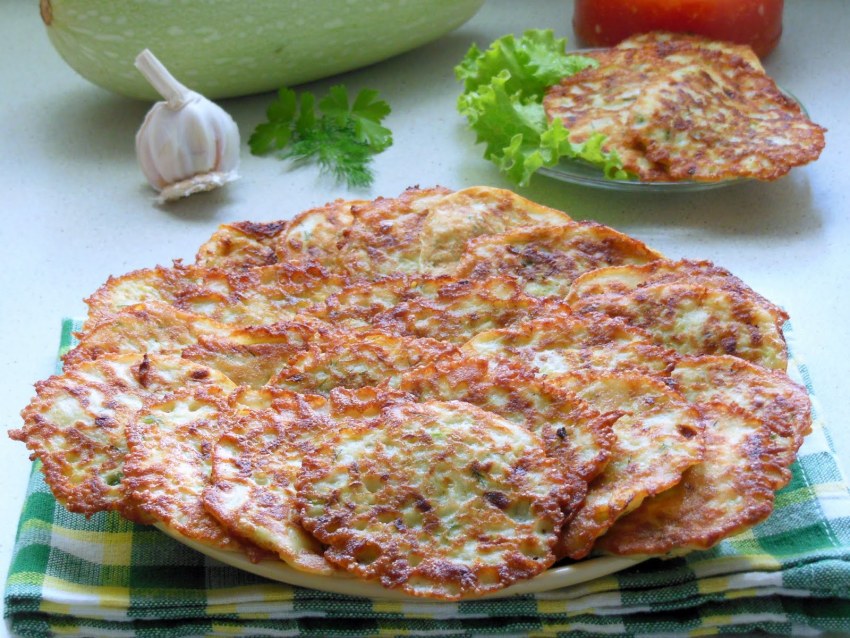Блинчики из кабачков с печенью