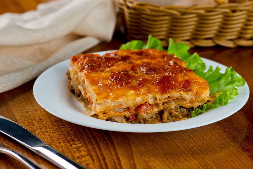 Лазанья с креветками