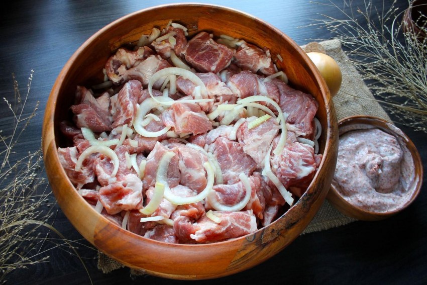 Шашлык с луком