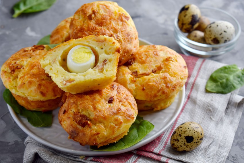 Мясные гнездышки с сыром