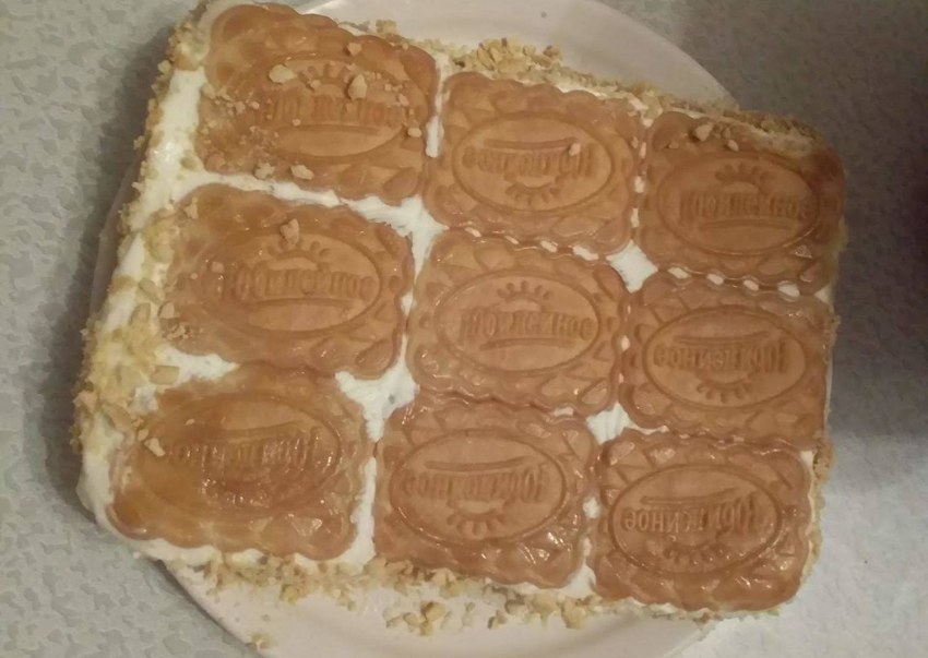 Торт из печенья Юбилейное без выпечки
