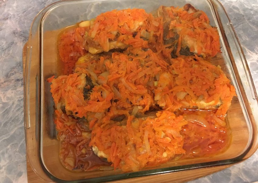 Рыба под маринадом в духовке