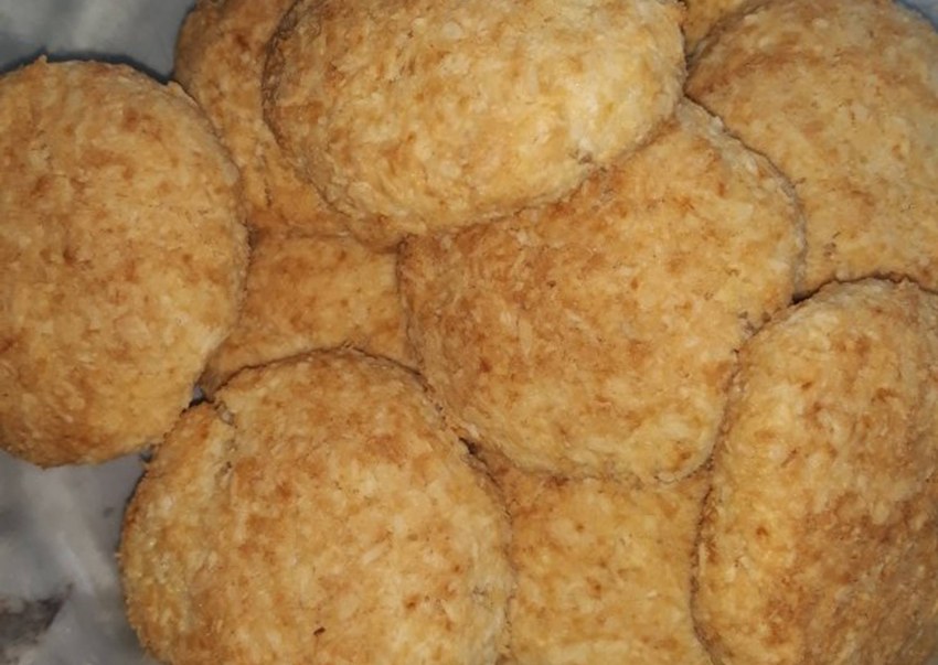 Печенье с ирисками с кокосовой стружкой
