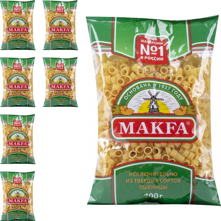 Макфа макароны кольца, 400 г