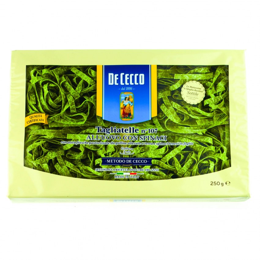 Макароны de Cecco Таглиателле шпинат,250г