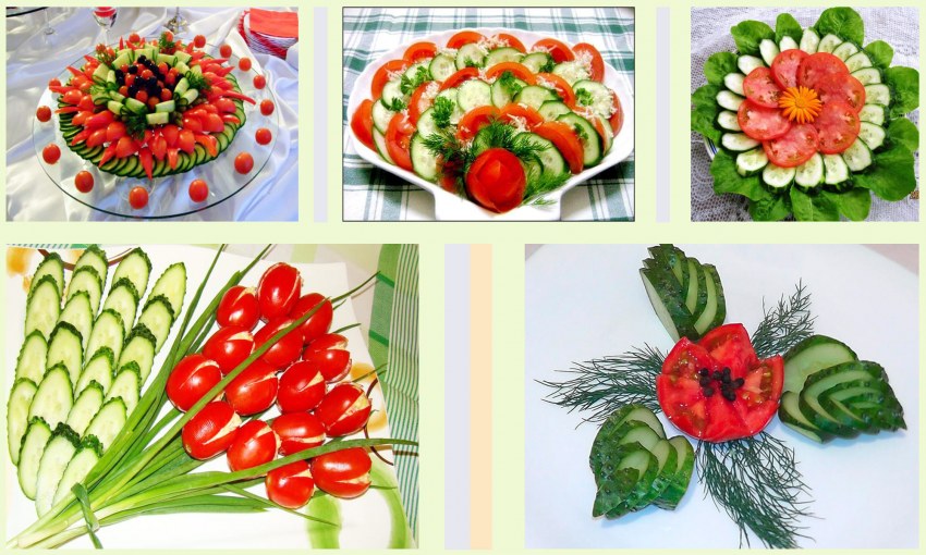 Красивая сервировка нарезки