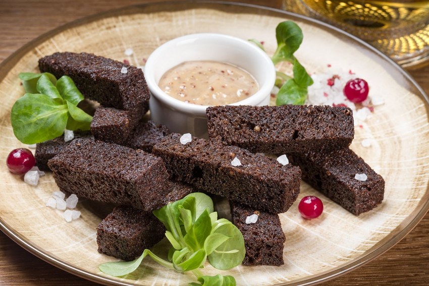 Гренки из Бородинского хлеба