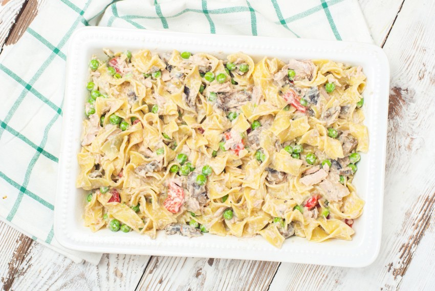 Запеканка с грибами с макаронами