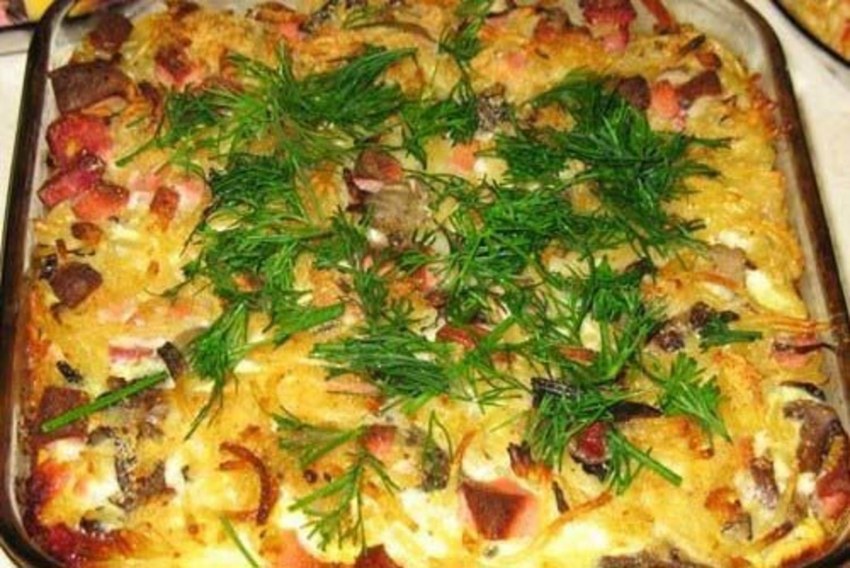 Запеканка с макаронами и овощами