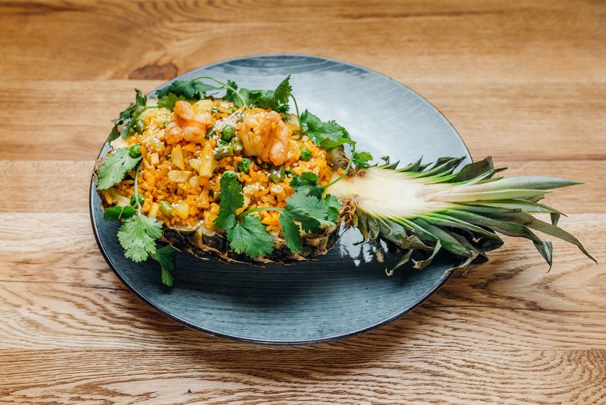 Салат с ананасом курицей и тыквой