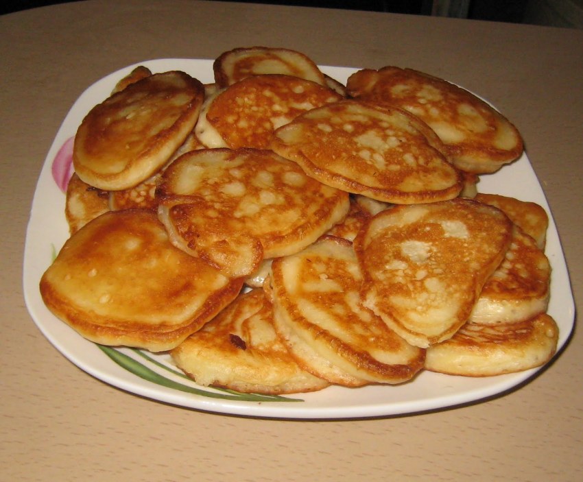 Пышные оладьи без яиц