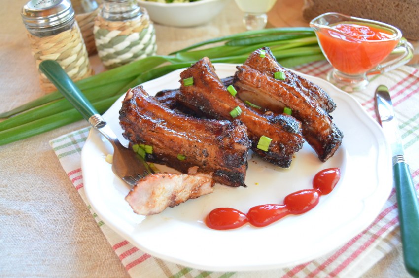 Свиные ребрышки BBQ
